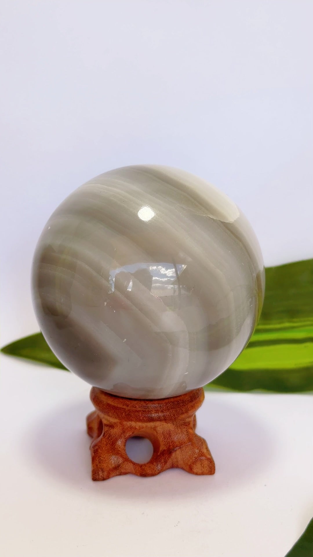Black Banded Onyx Sphere 598g