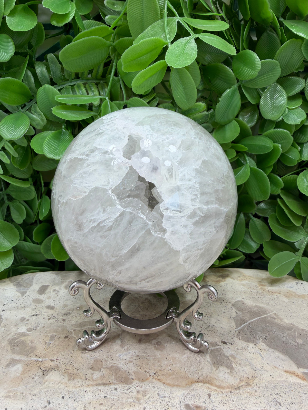 Flower Agate Sphere 944g | Growth • Confidence • New Beginnings