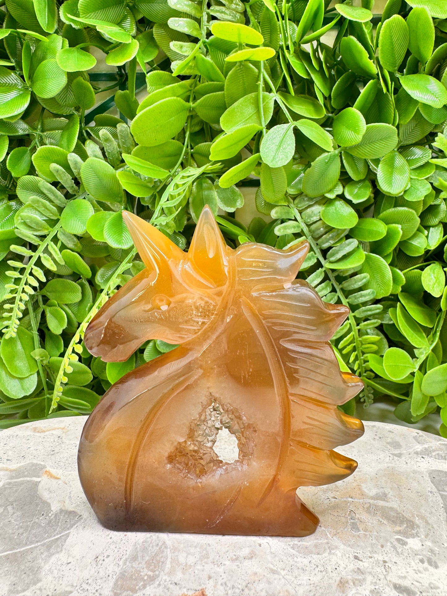 Druzy Agate Unicorn 244g