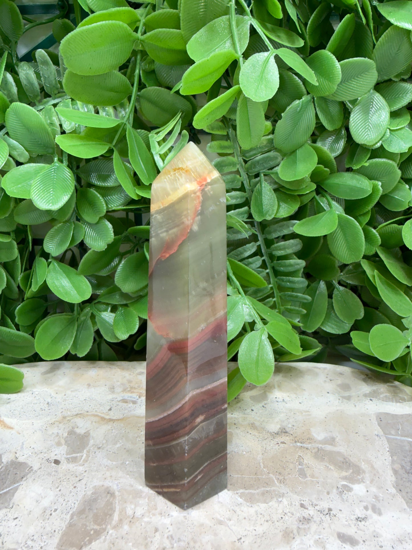 Green Banded Onyx point 168g