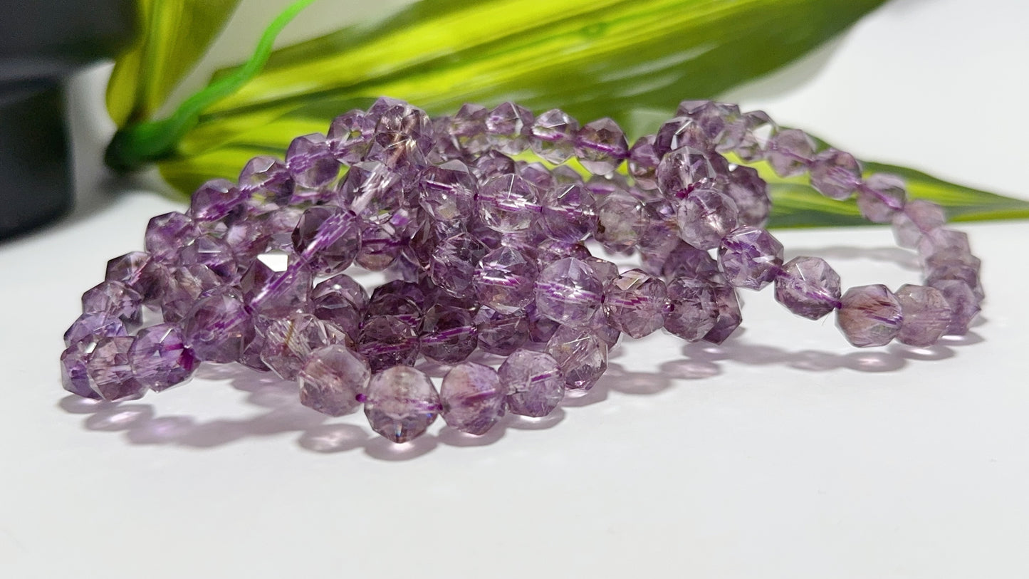 Amethyst Faceted Bracelet 10mm