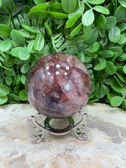 Fire Quartz Sphere  | Grounding • Confidence • Inner Strength