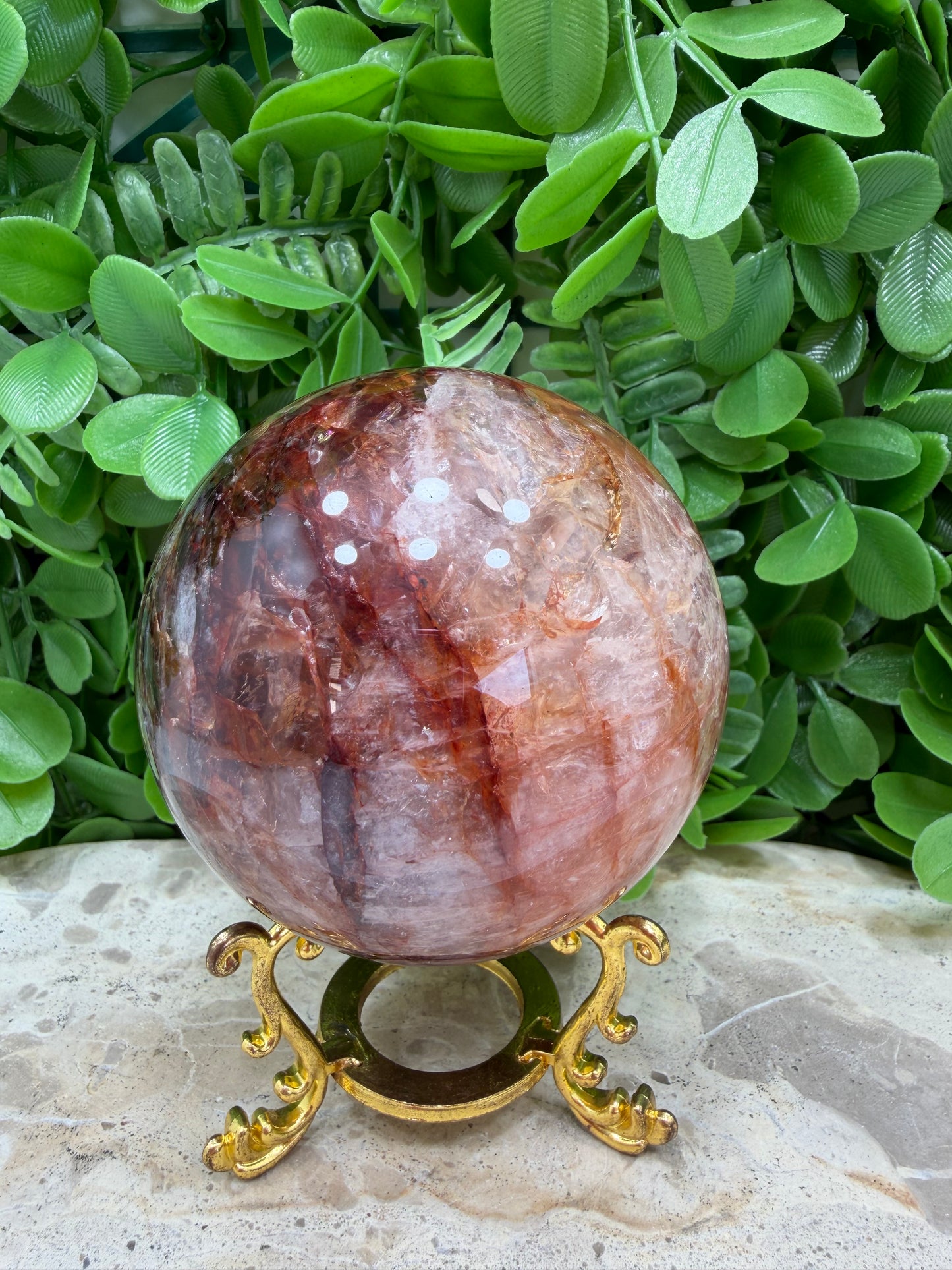 Fire Quartz Sphere 724g