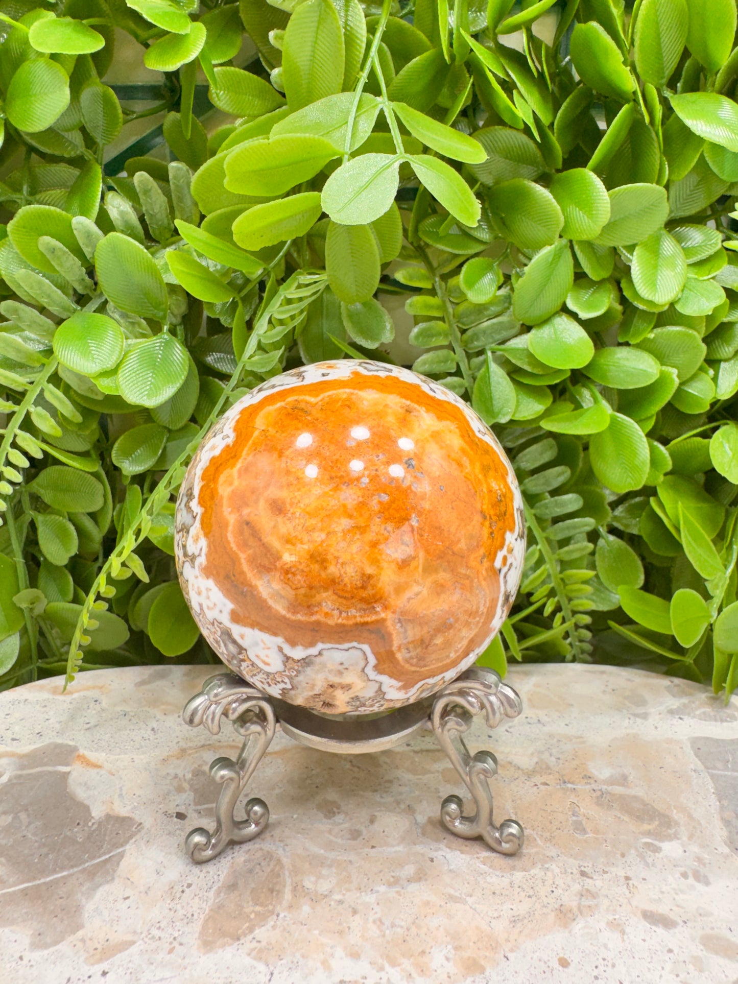 Dendritic Ocean Root Jasper Sphere 540g