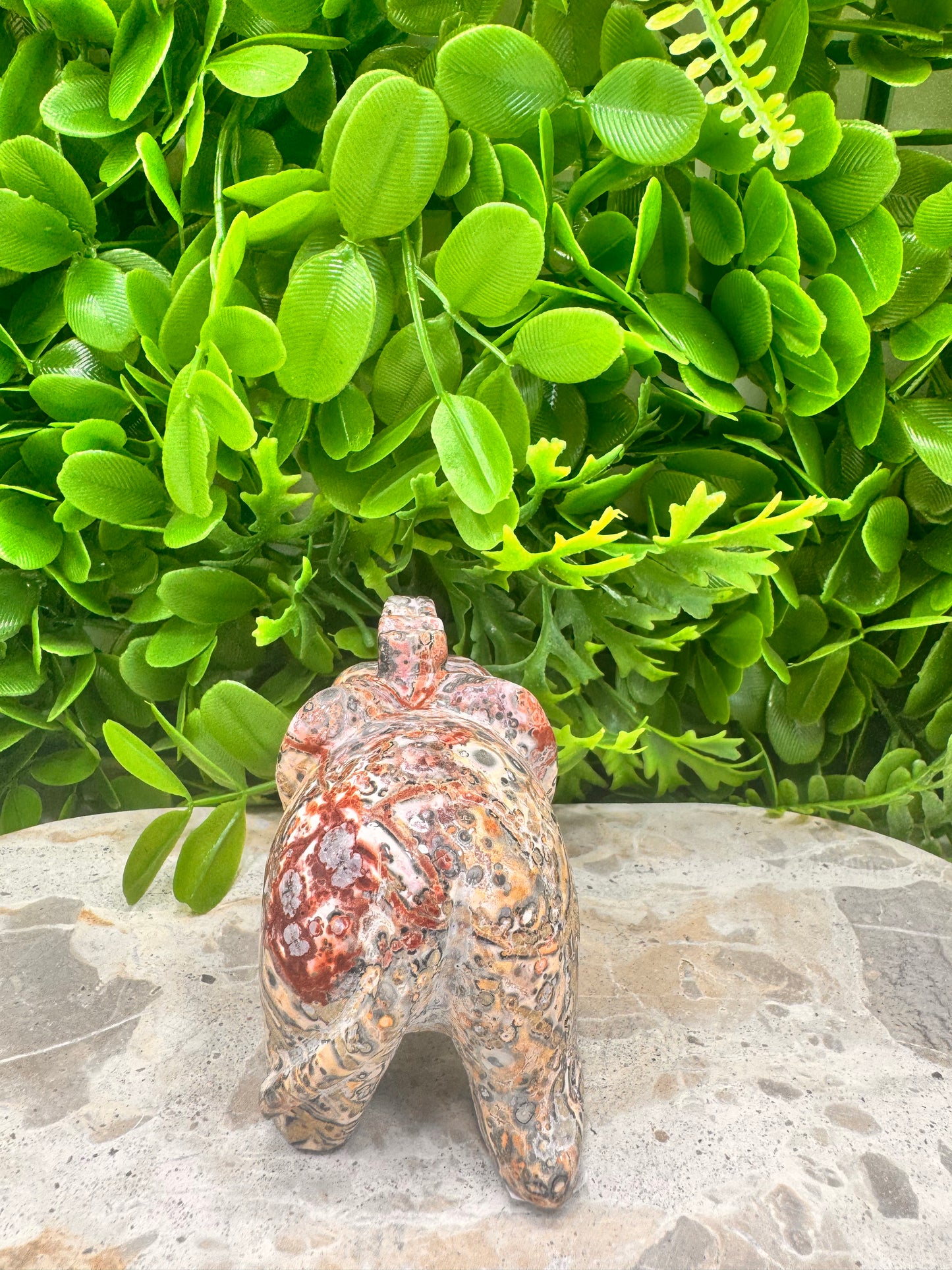 Red Leopard Skin Jasper Elephant 326g