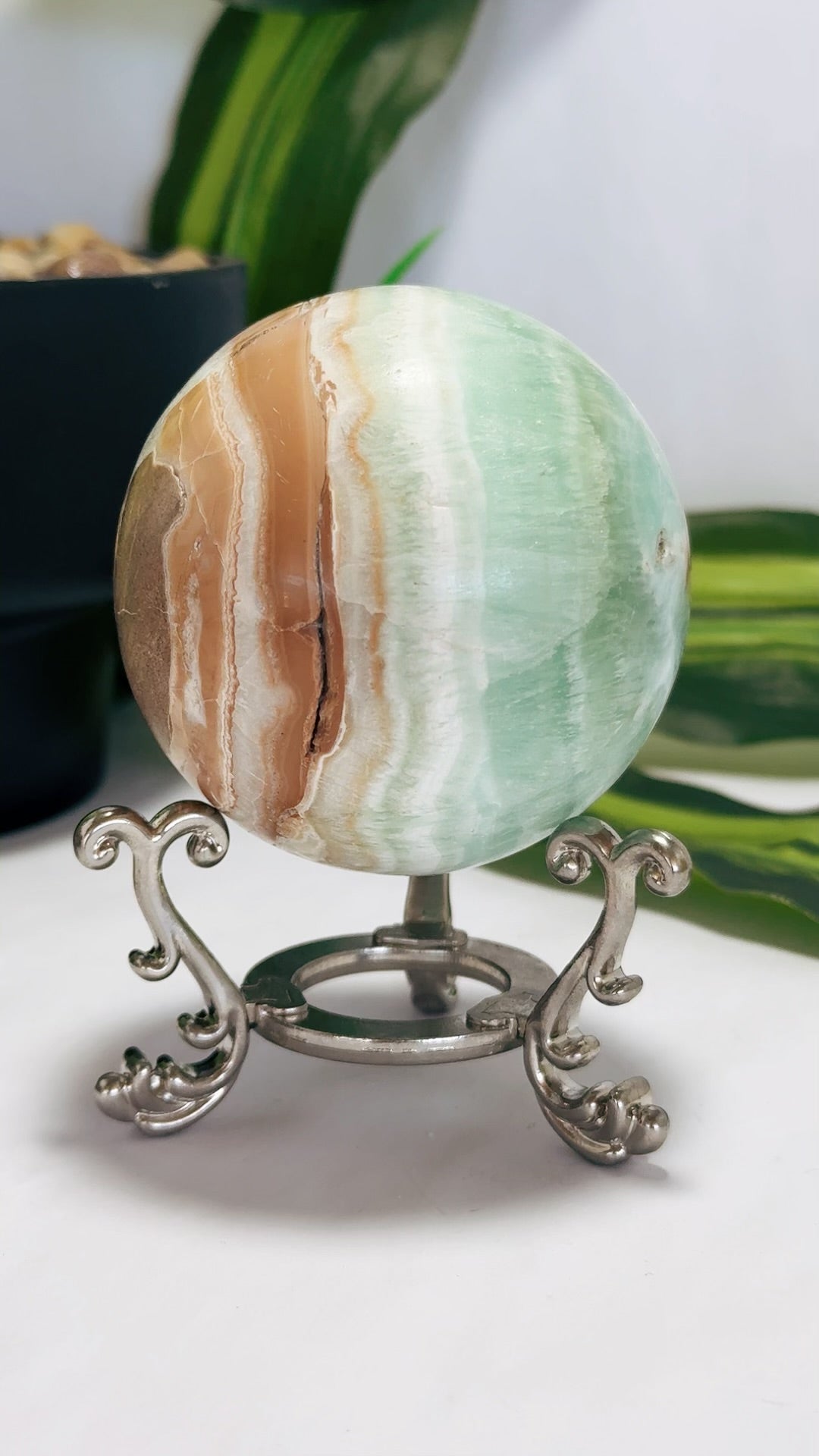 Caribbean Calcite Sphere 488g