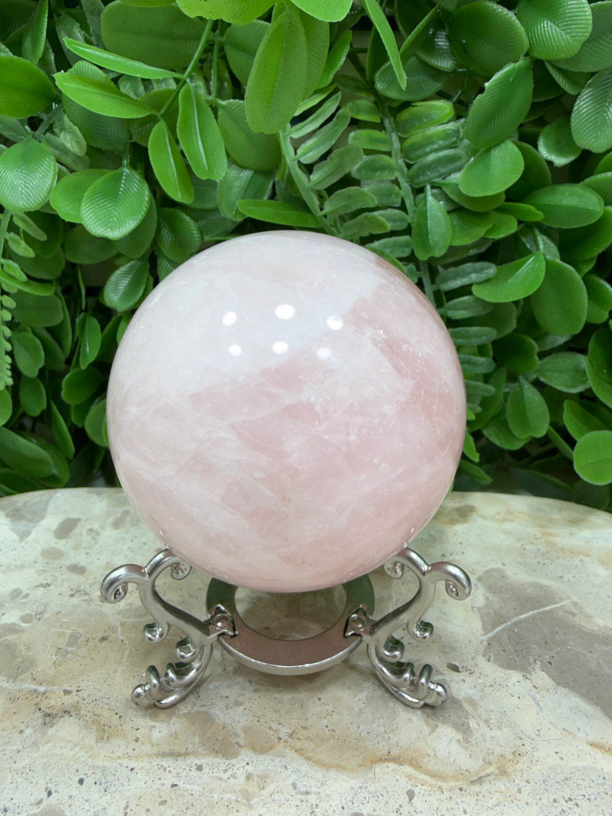 Rose Quartz Sphere | Love • Compassion • Healing