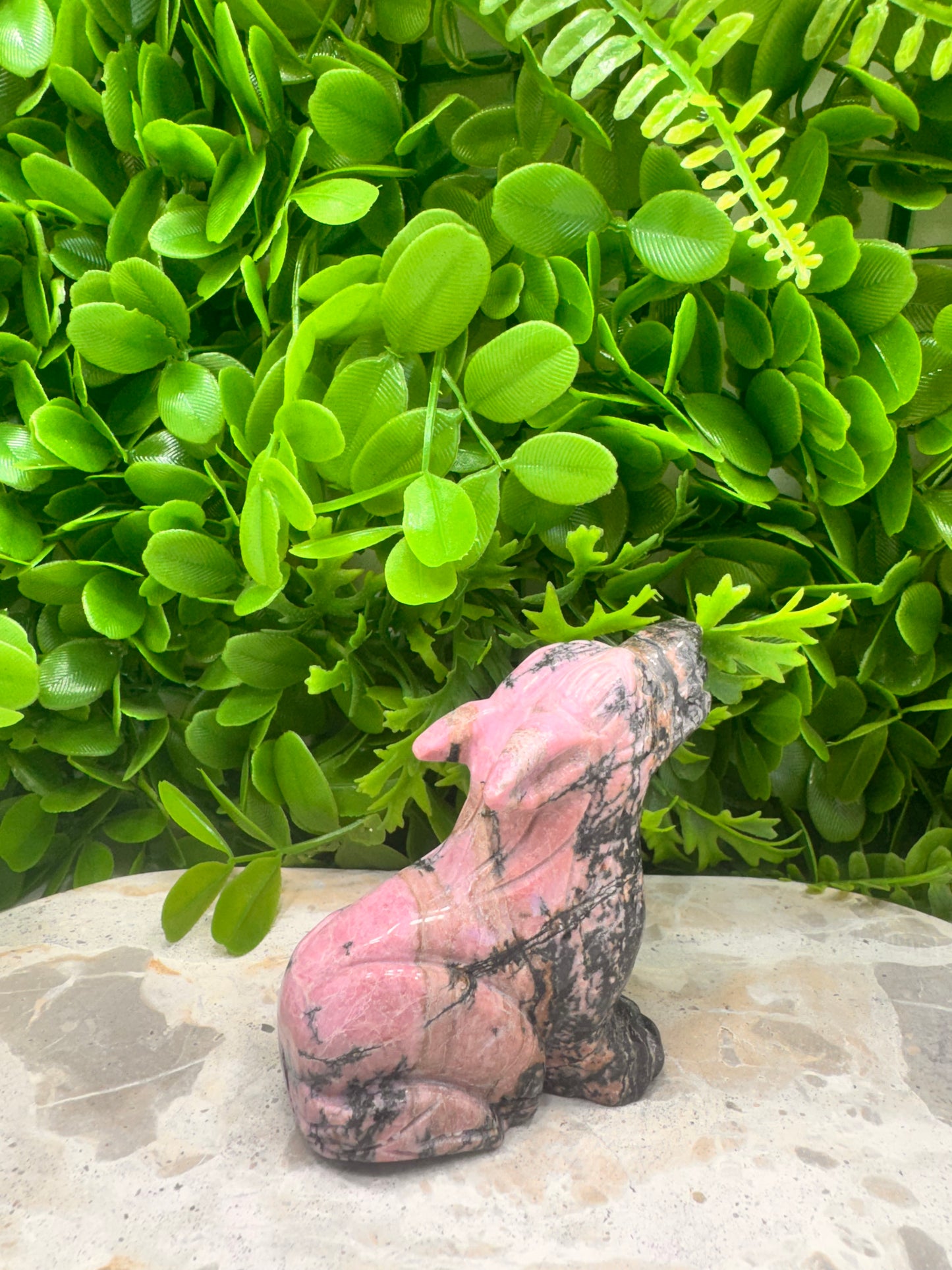 Rhodonite Wolf 358g