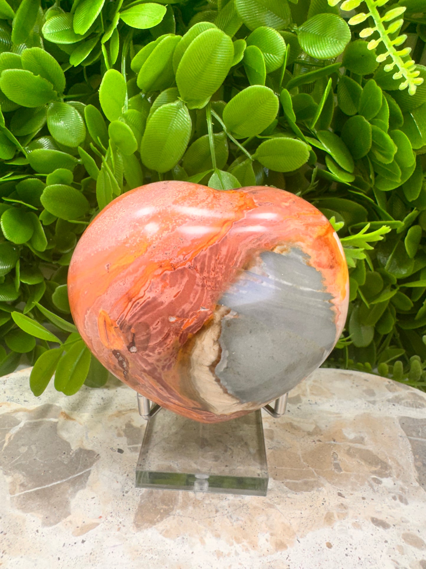 Polychrome/Ocean Jasper Heart 534g
