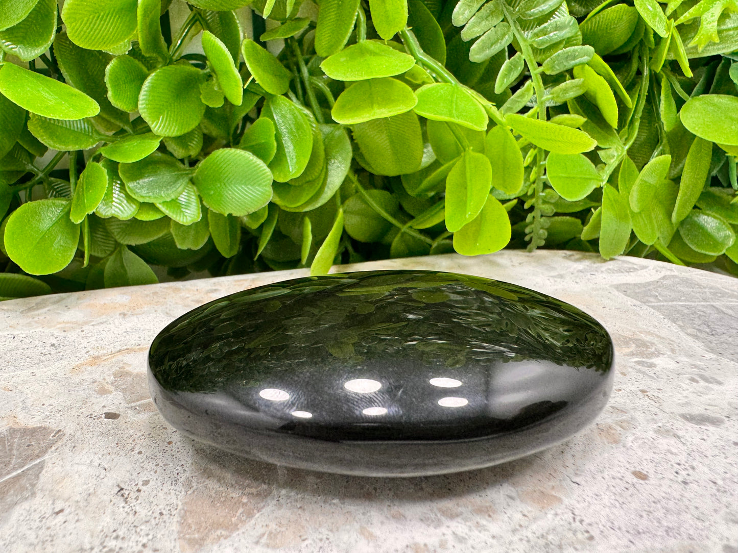 Black Obsidian Palm Stone 126g