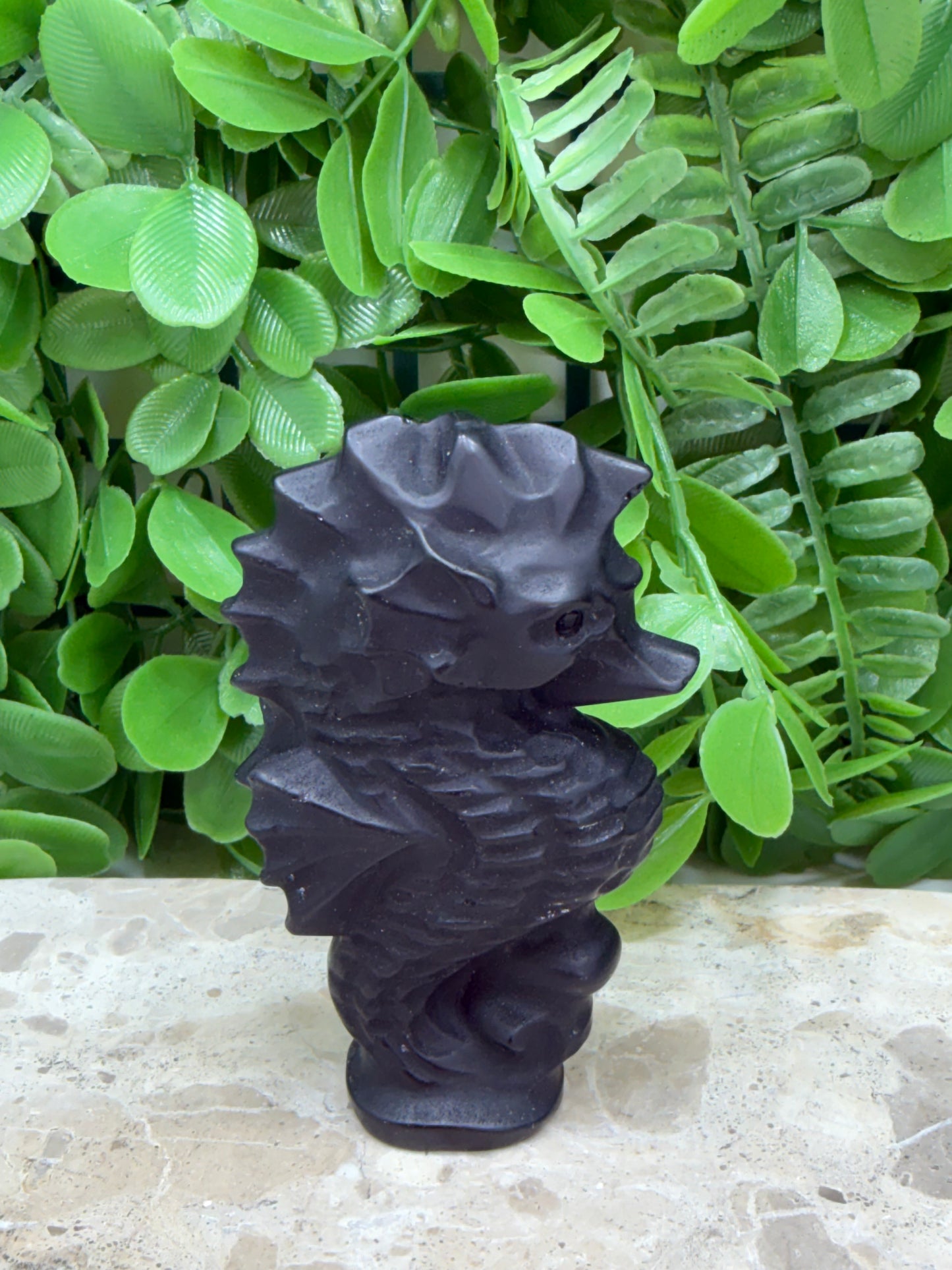 Black Obsidian Seahorse 110g
