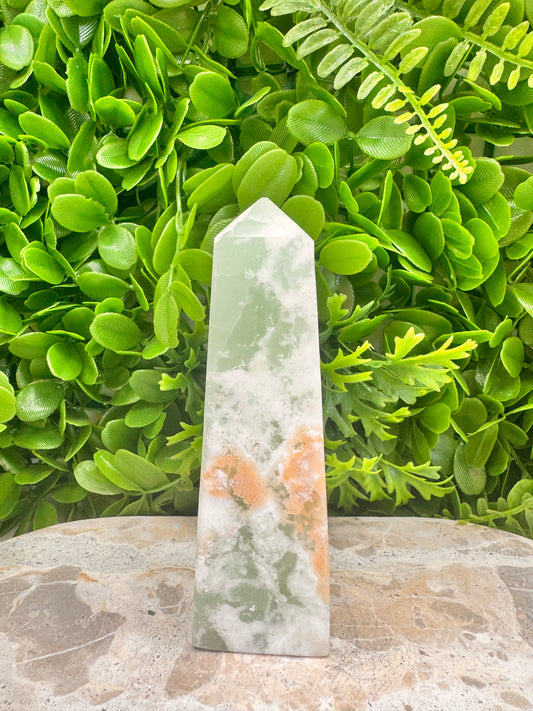 Aqua Caribbean Calcite Tower 452g