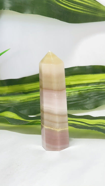 Pink Pistachio Calcite Point 83g