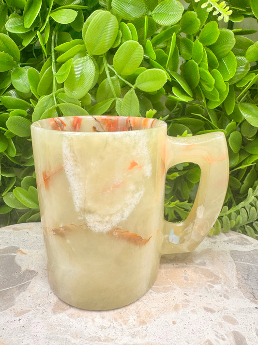 Green Banded Onyx Mug 432g