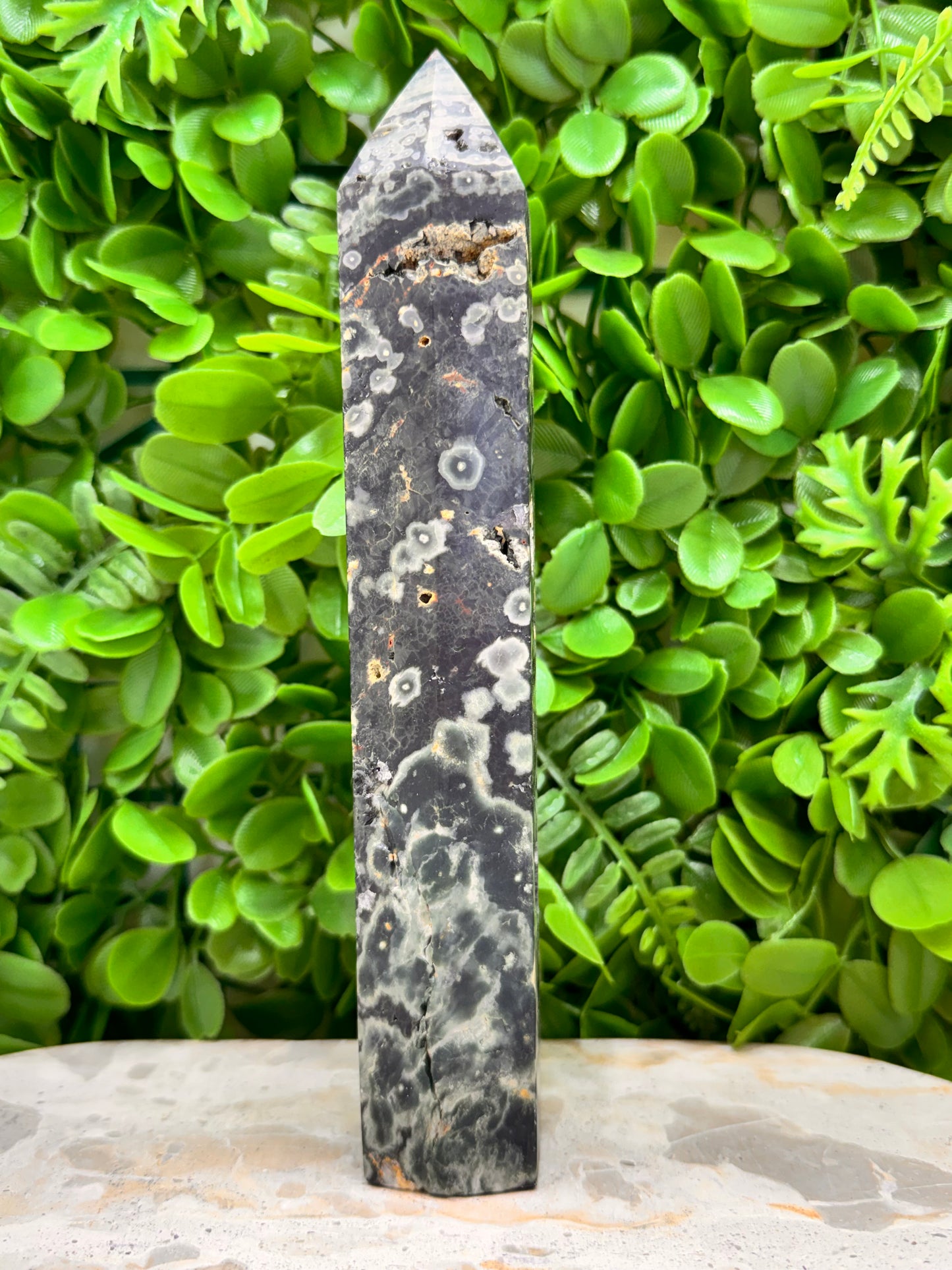 Bubble Ocean Jasper Tower 534g