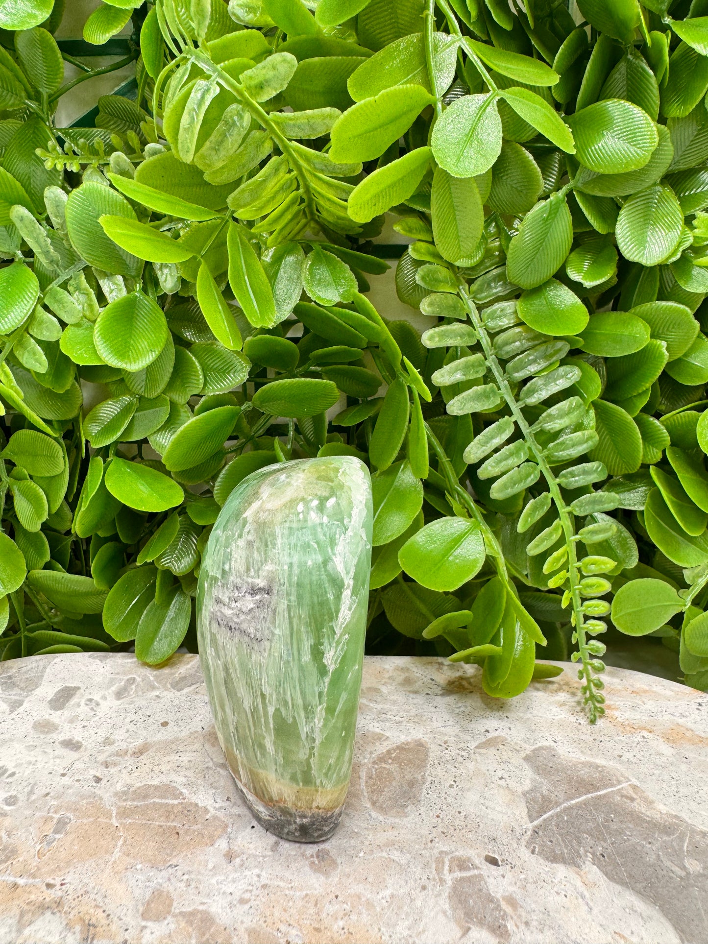 Emerald Kiwi Calcite Freeform 274g