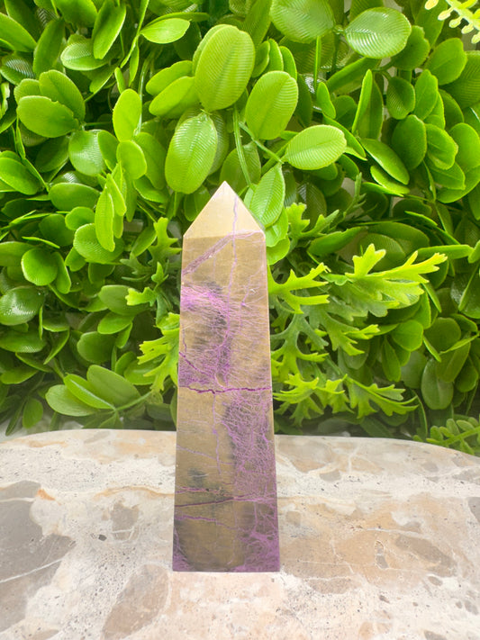 Stichtite With Serpentine Tower 126g