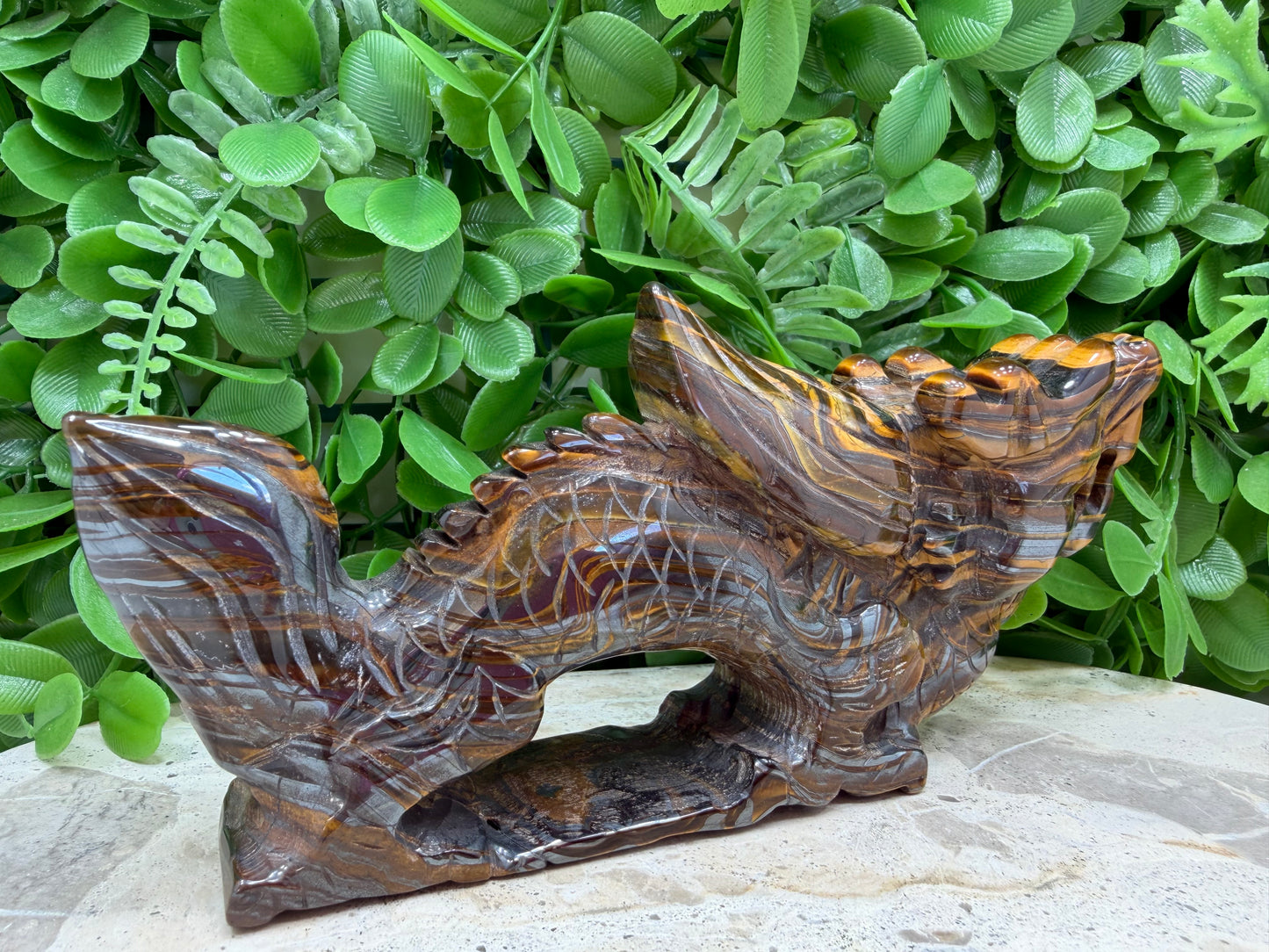 Tiger Eye/Tiger Ore Chinese Dragon 512g
