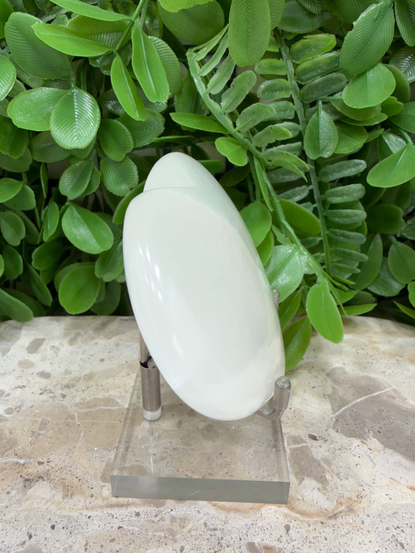 Silky White Calcite Heart 218g