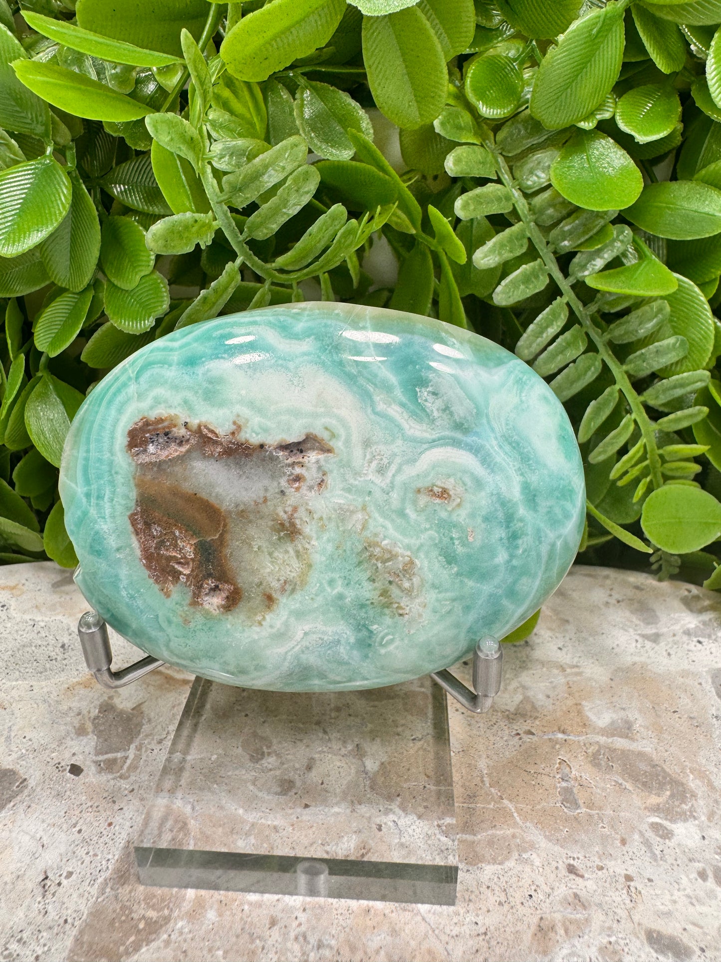 Smithsonite Palm Stone 212g