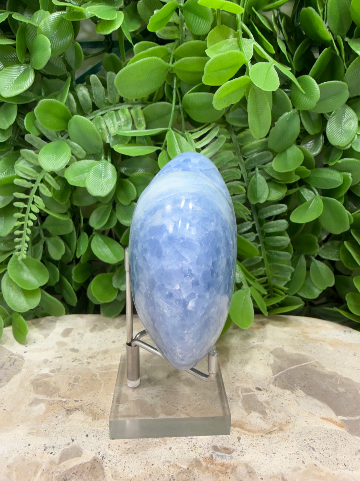 Blue Calcite Heart 516g
