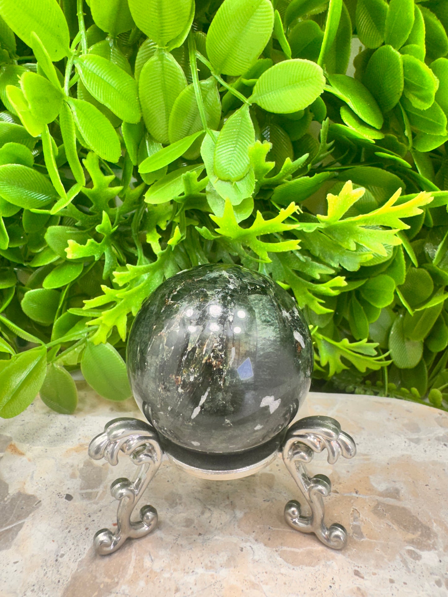 Green Tourmaline Sphere 222g