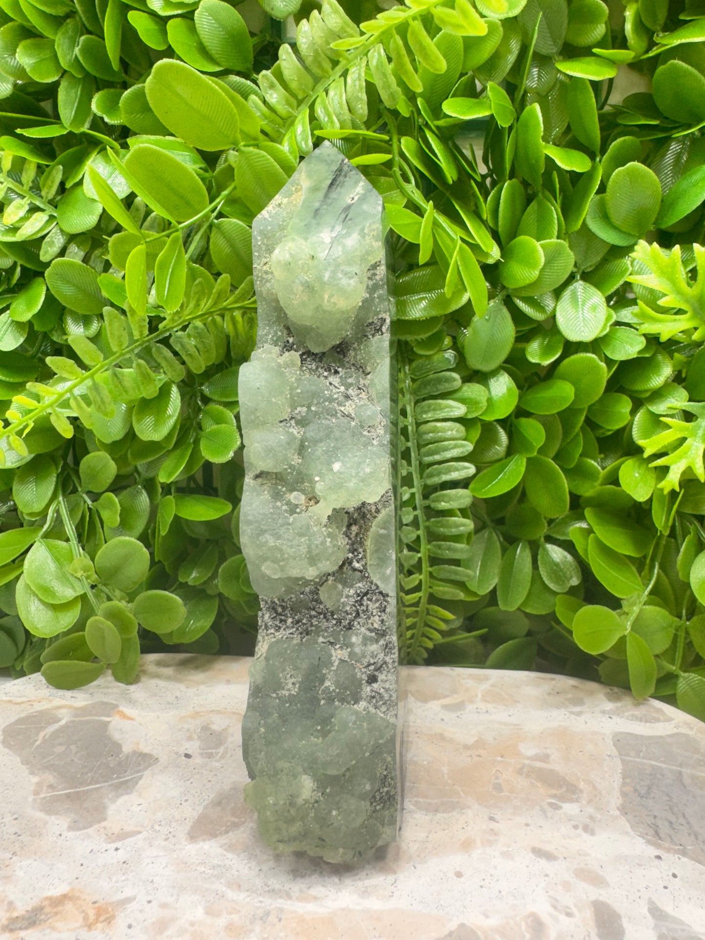 Prehnite Freeform Tower 820g