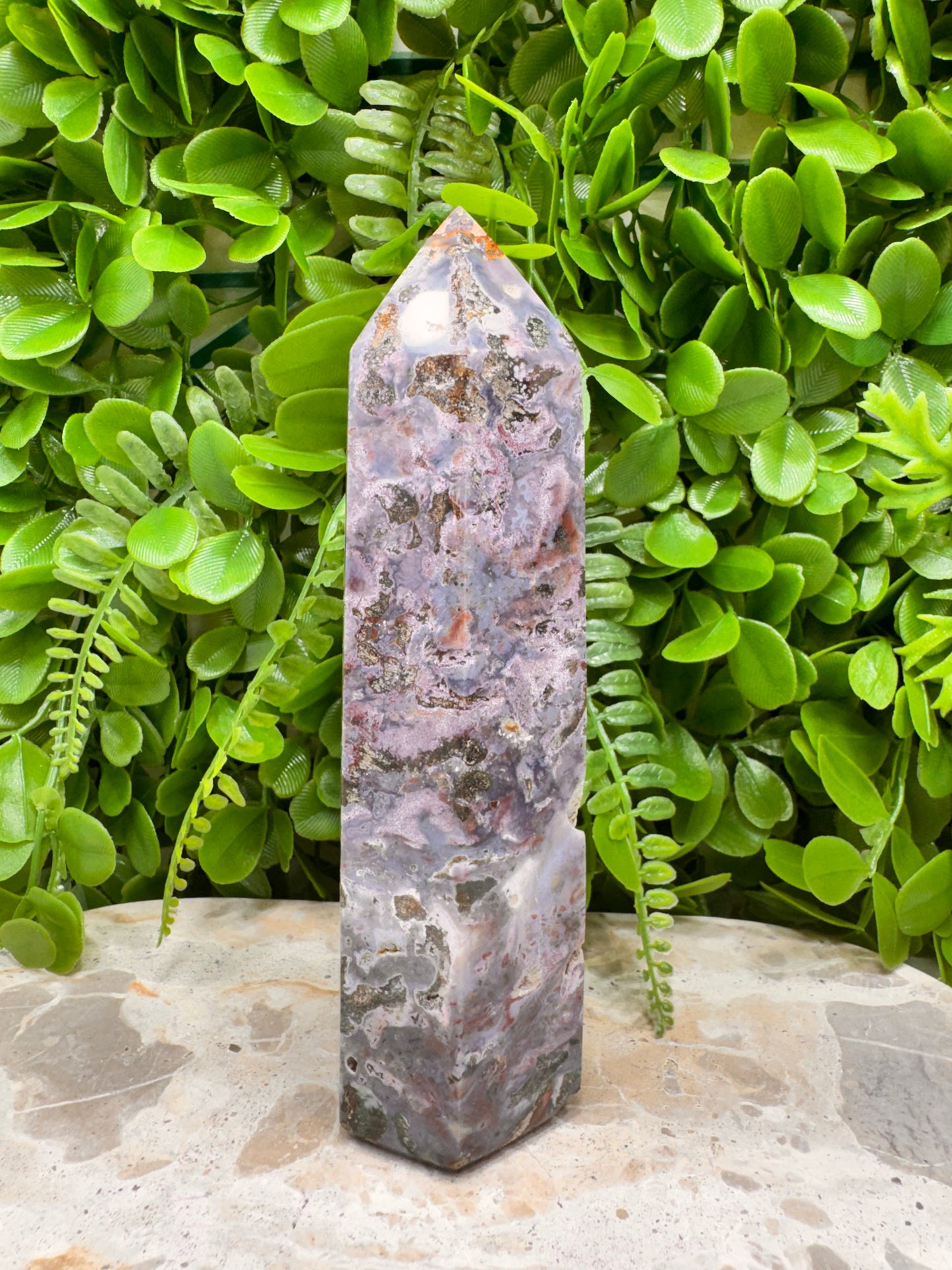 Moss Agate Tower 610g