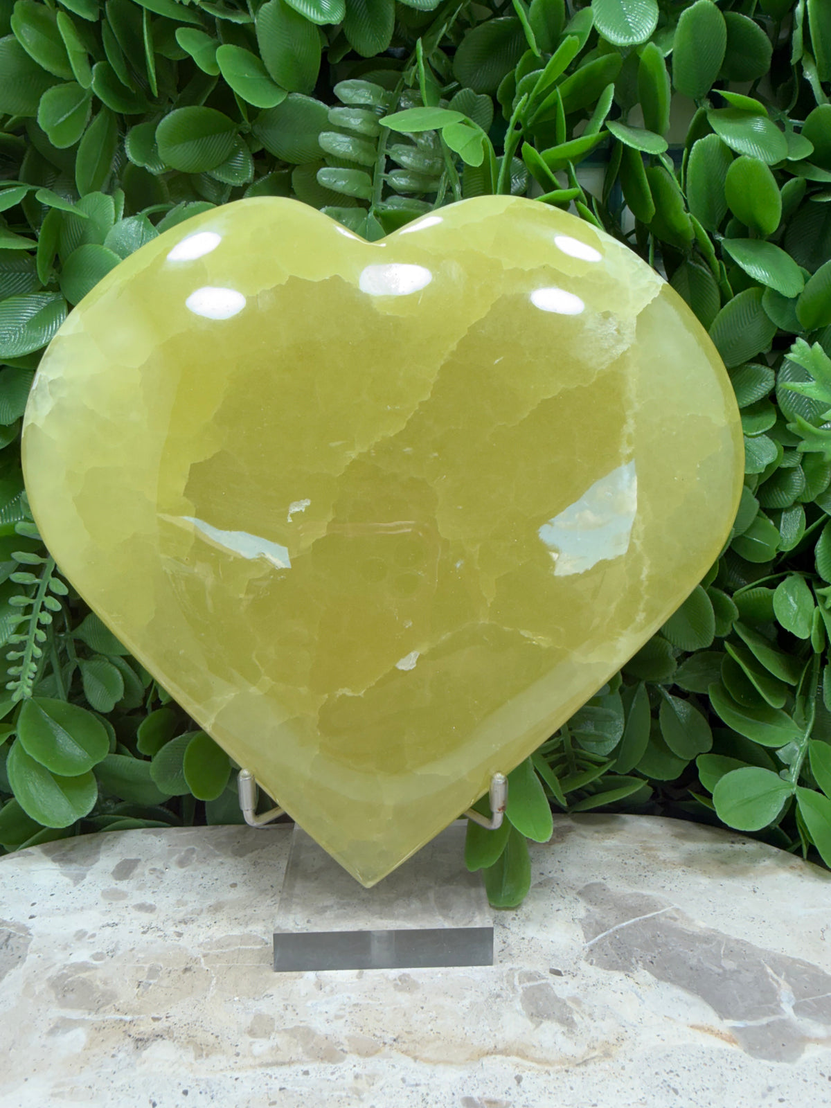 Lemon Calcite Heart 1446g