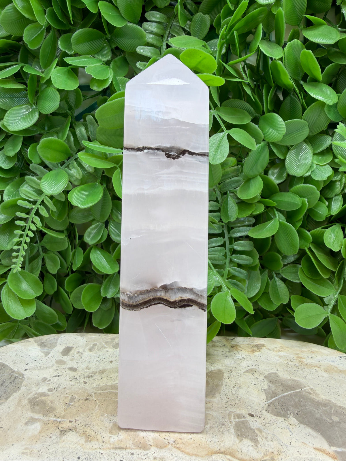 Smokey Pink Mangano Tower 500g | Love • Compassion • Calm