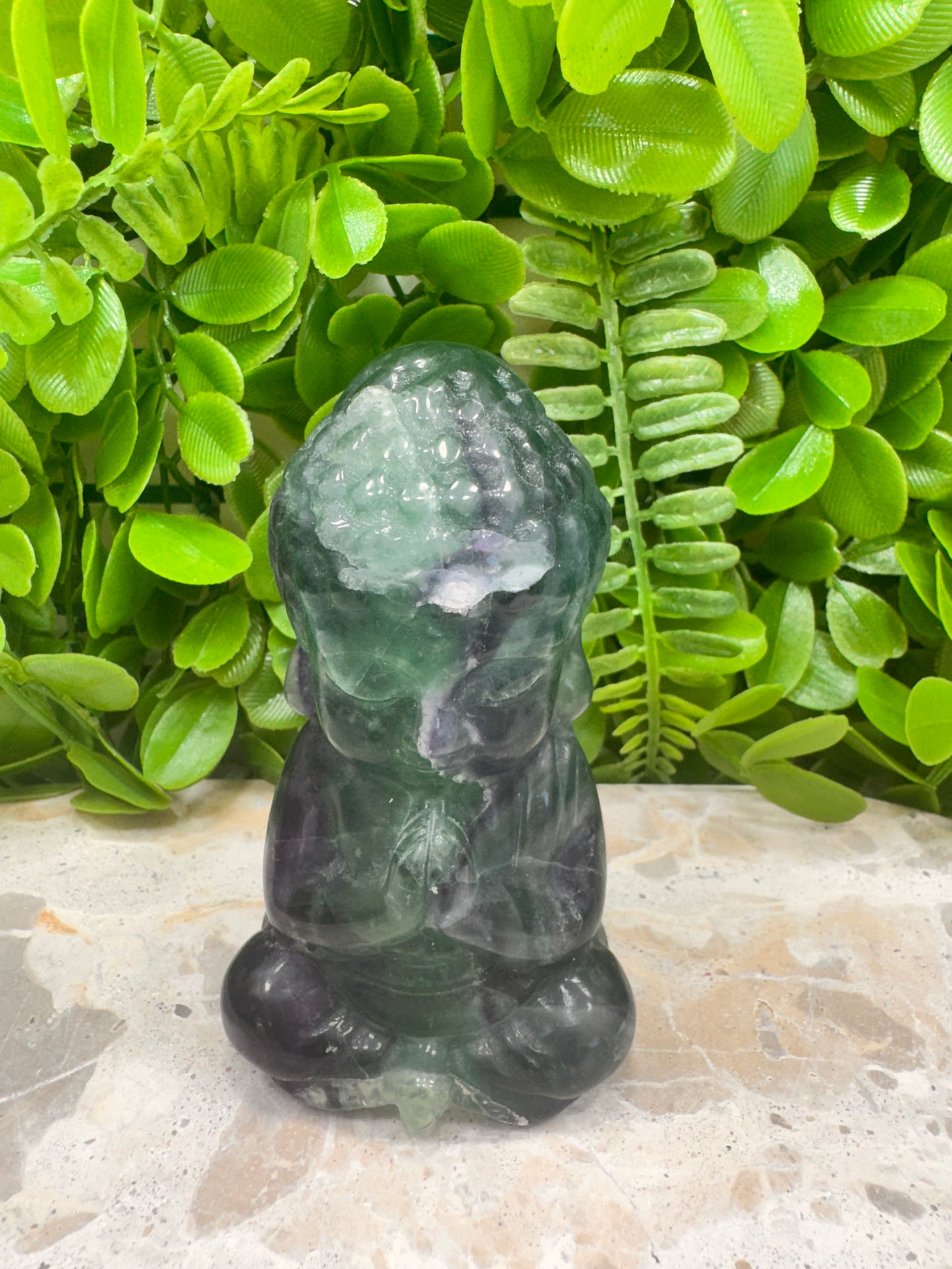 Fluorite Buddha 386g