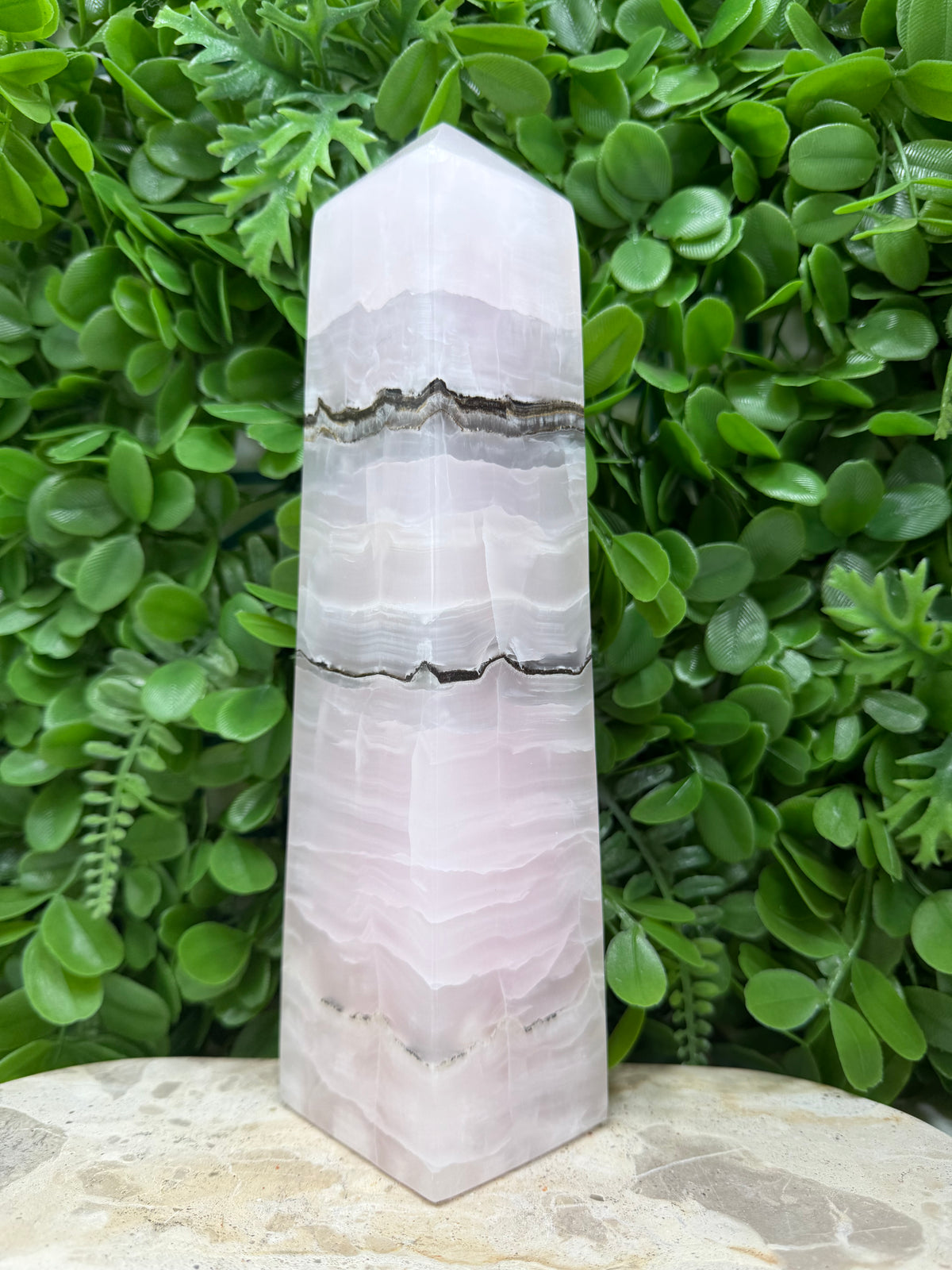 Smokey Pink Mangano Tower | Love • Compassion • Calm