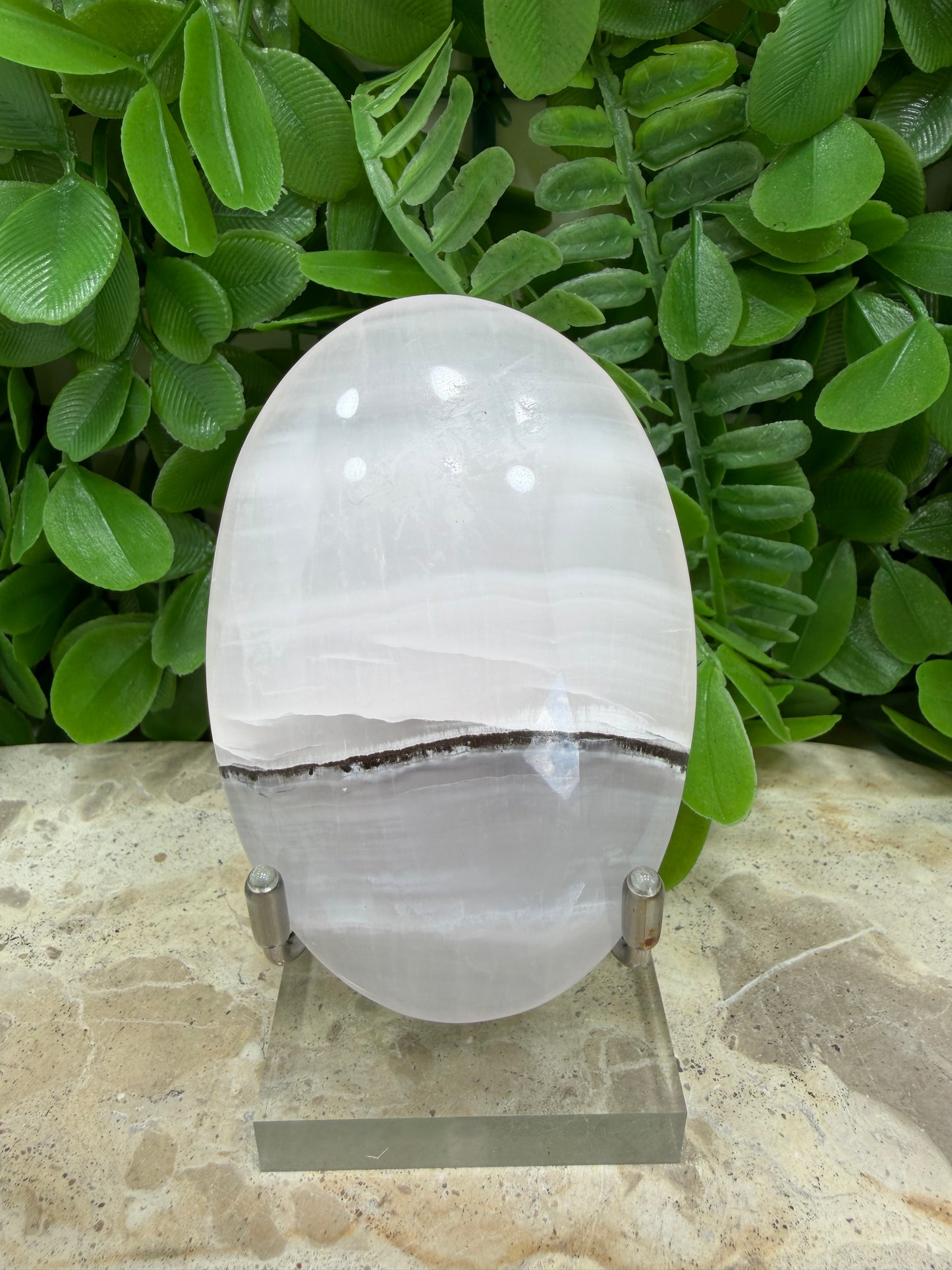 Smokey Pink Mangano Heart 132g