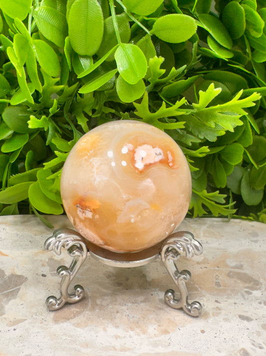 Flower Agate Sphere 278g