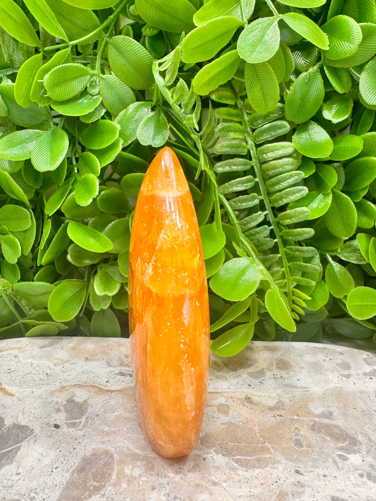 Crystalised Orange Calcite Flame 260g