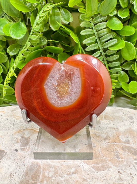 Carnelian Druzy Heart 116g