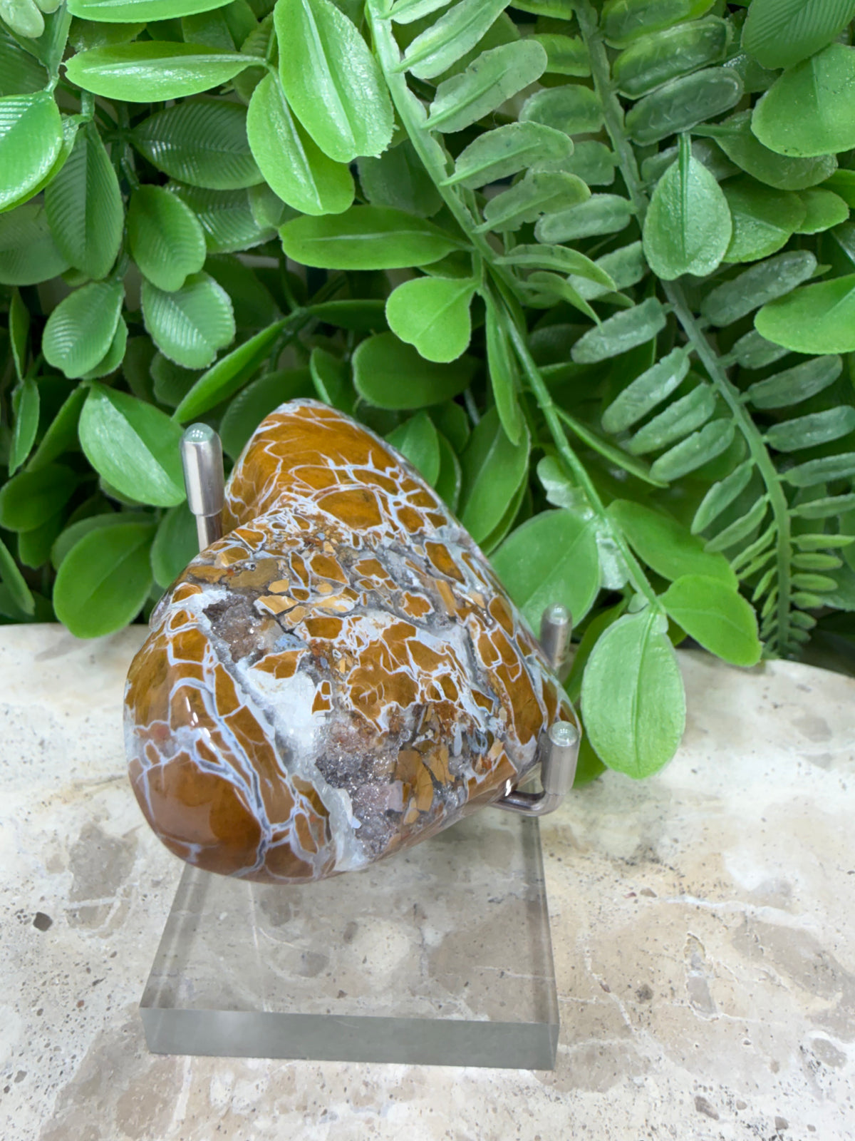 Brecciated Drusy Agate Heart | Strength • Grounding • Stability