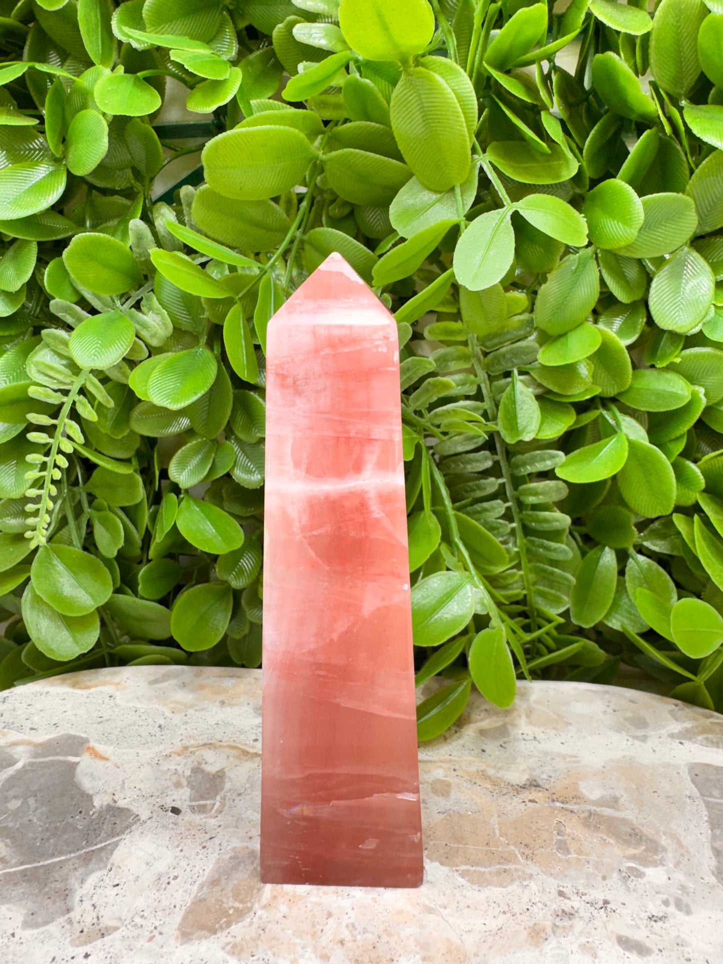 Rose Calcite Tower 306g