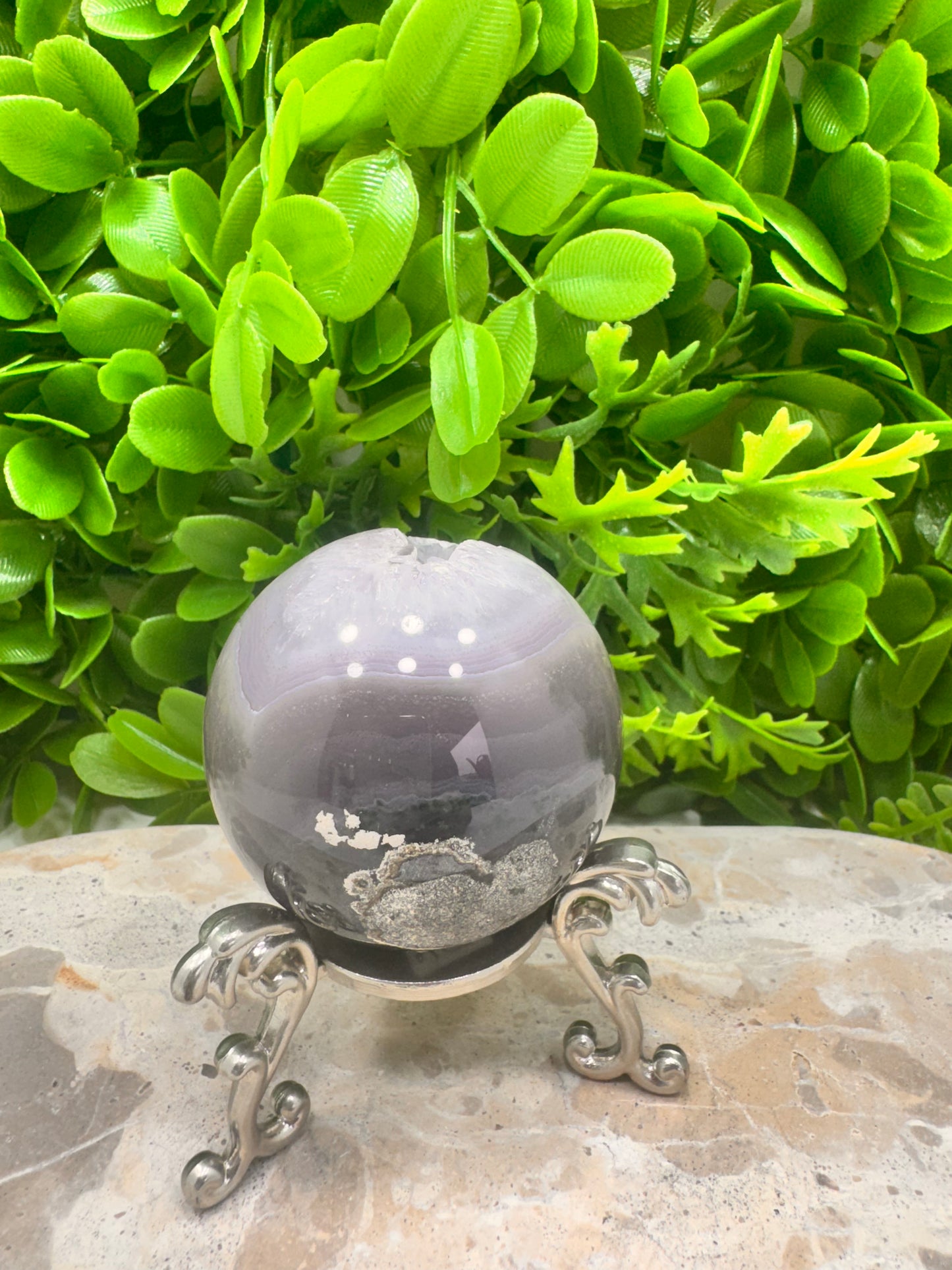 Druzy Agate Sphere 254g