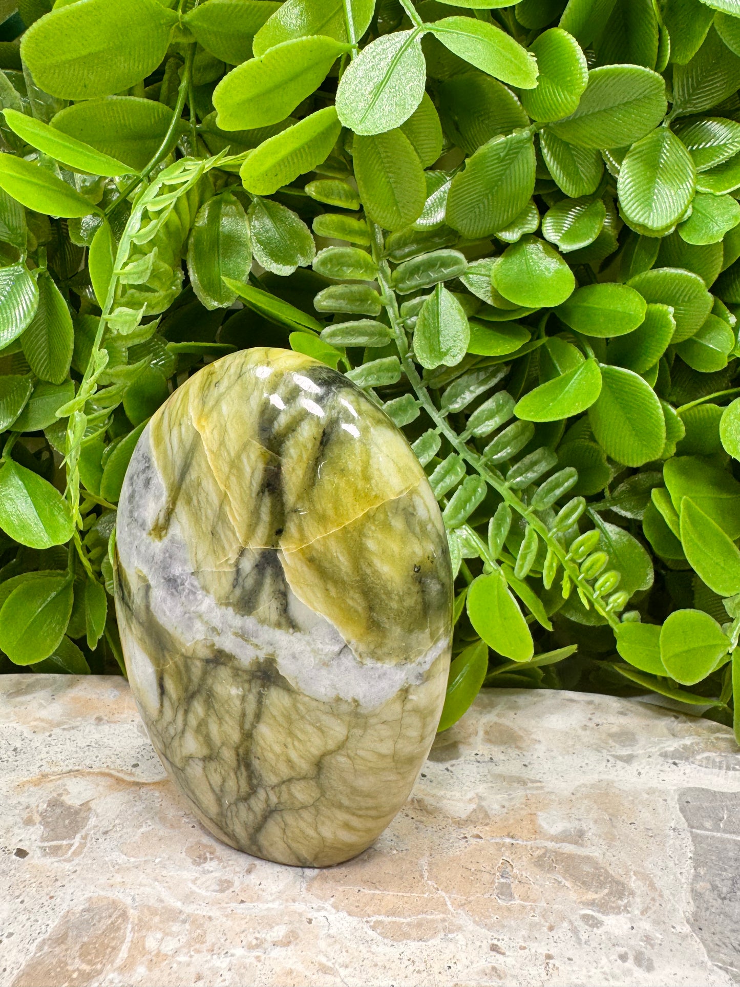 Standing Rutile Serpentine 338g