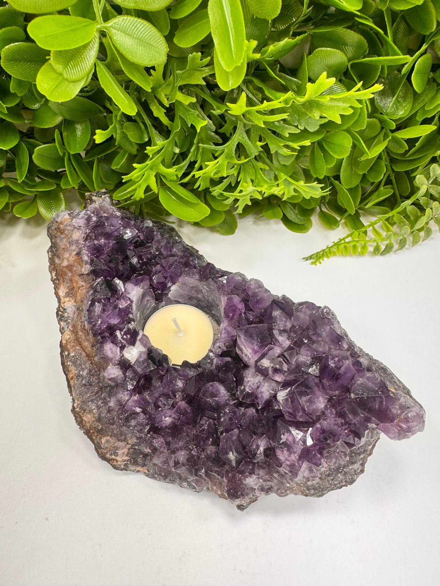 Amethyst Tealight Holder 1234g
