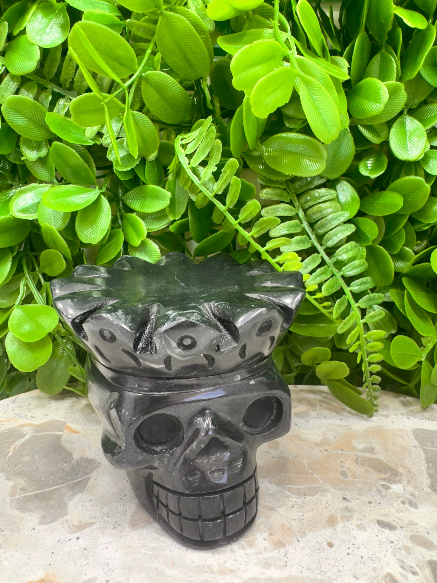 Black Jade King Skull 954g