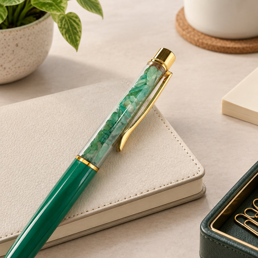Amazonite Premium Crystal Chip Pen