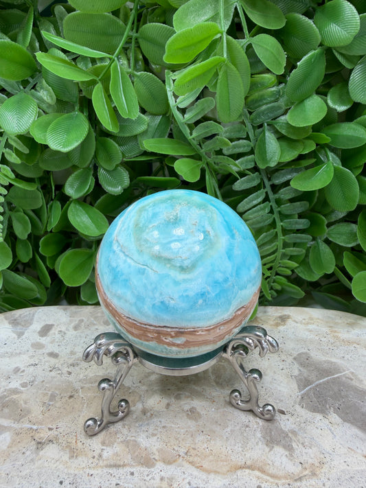 Blue Smithsonite Sphere | Calm • Compassion • Emotional Healing