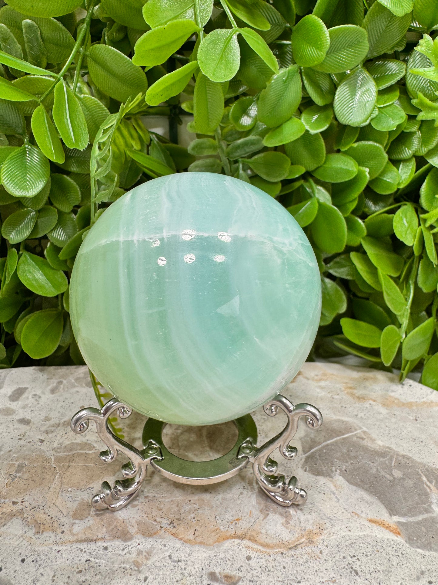 Pistachio Calcite Sphere 2066g