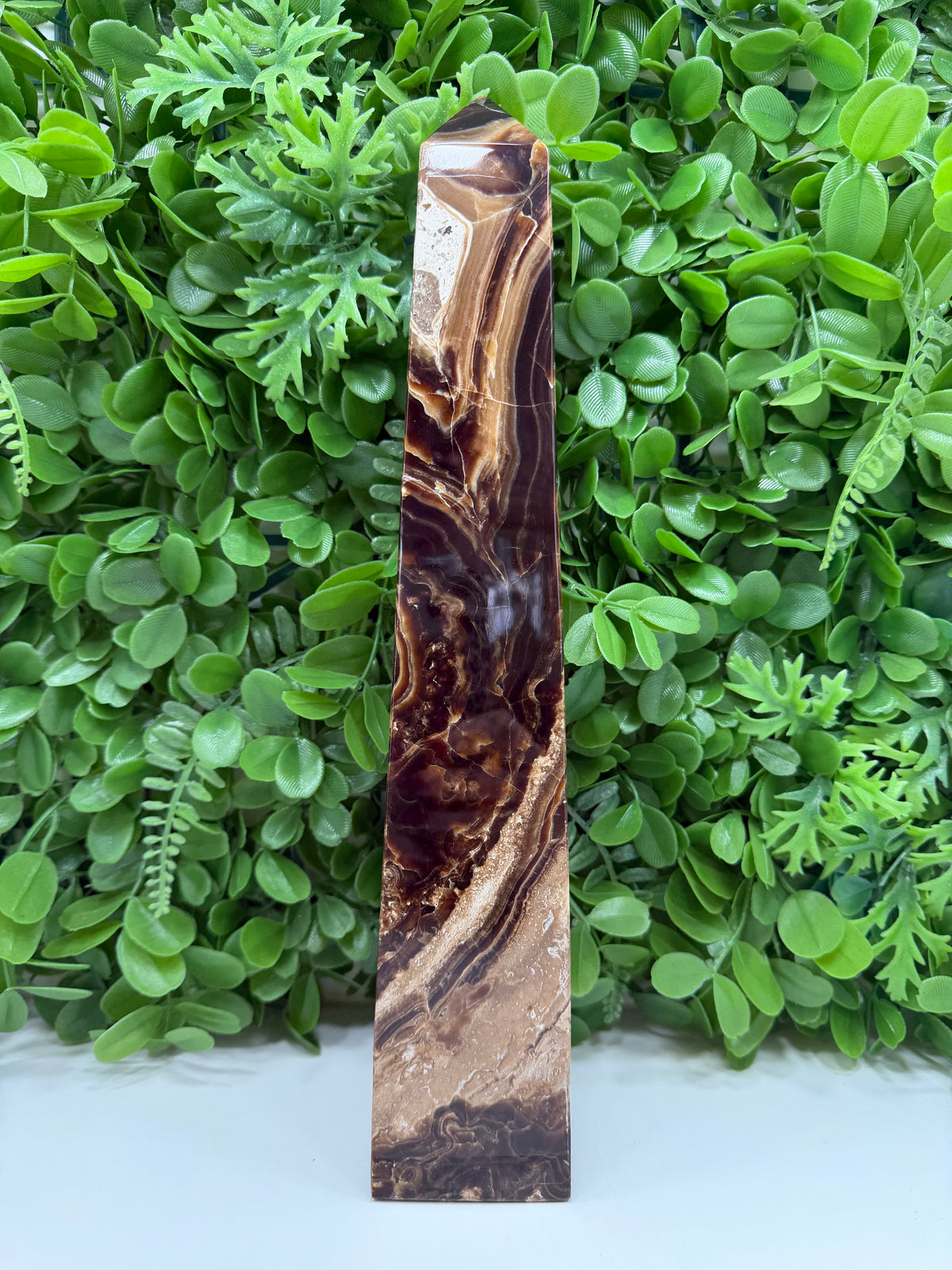 Chocolate Calcite Tower | Grounding • Emotional Balance • Inner Strength
