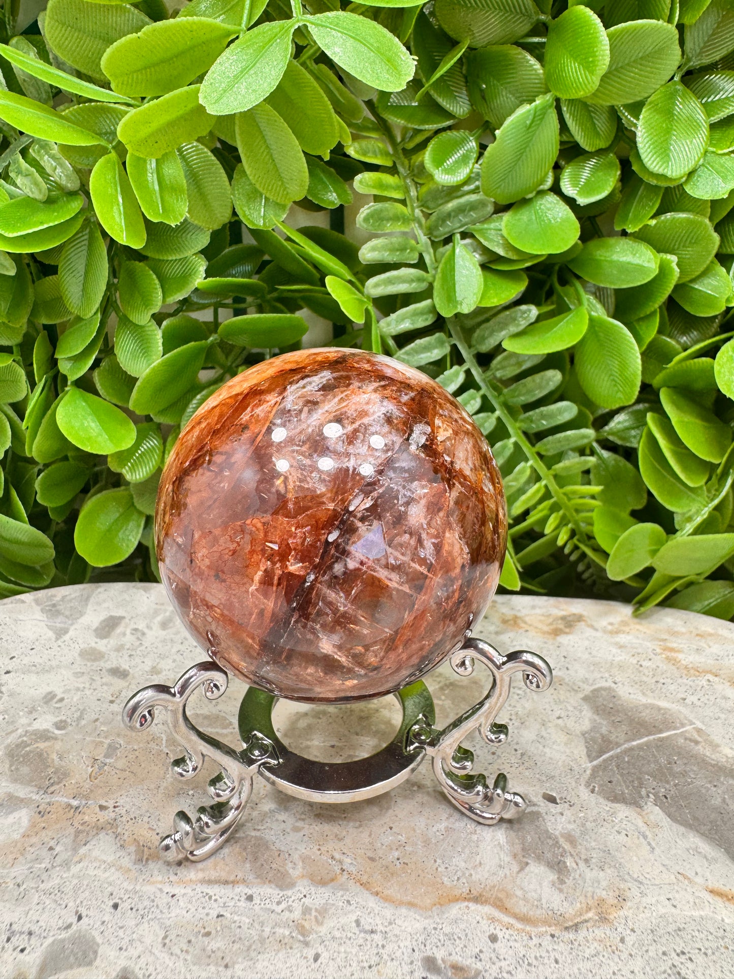 Fire Quartz Sphere 302g