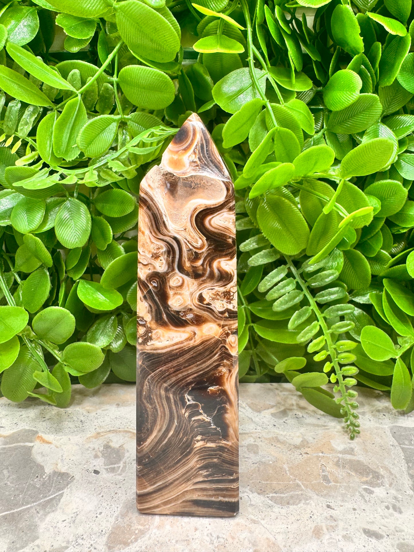 Choclate Calcite Tower 342g