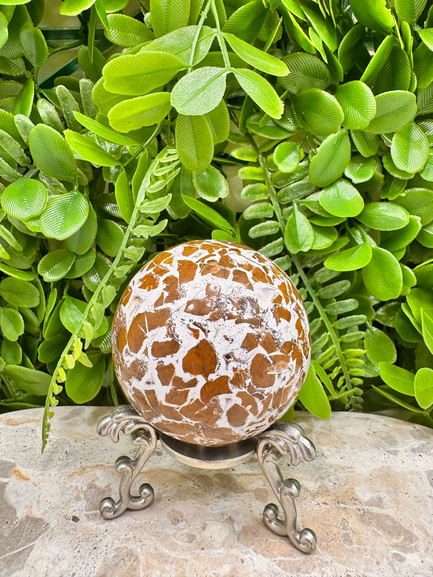 Jasper With Agate Sphere 362g