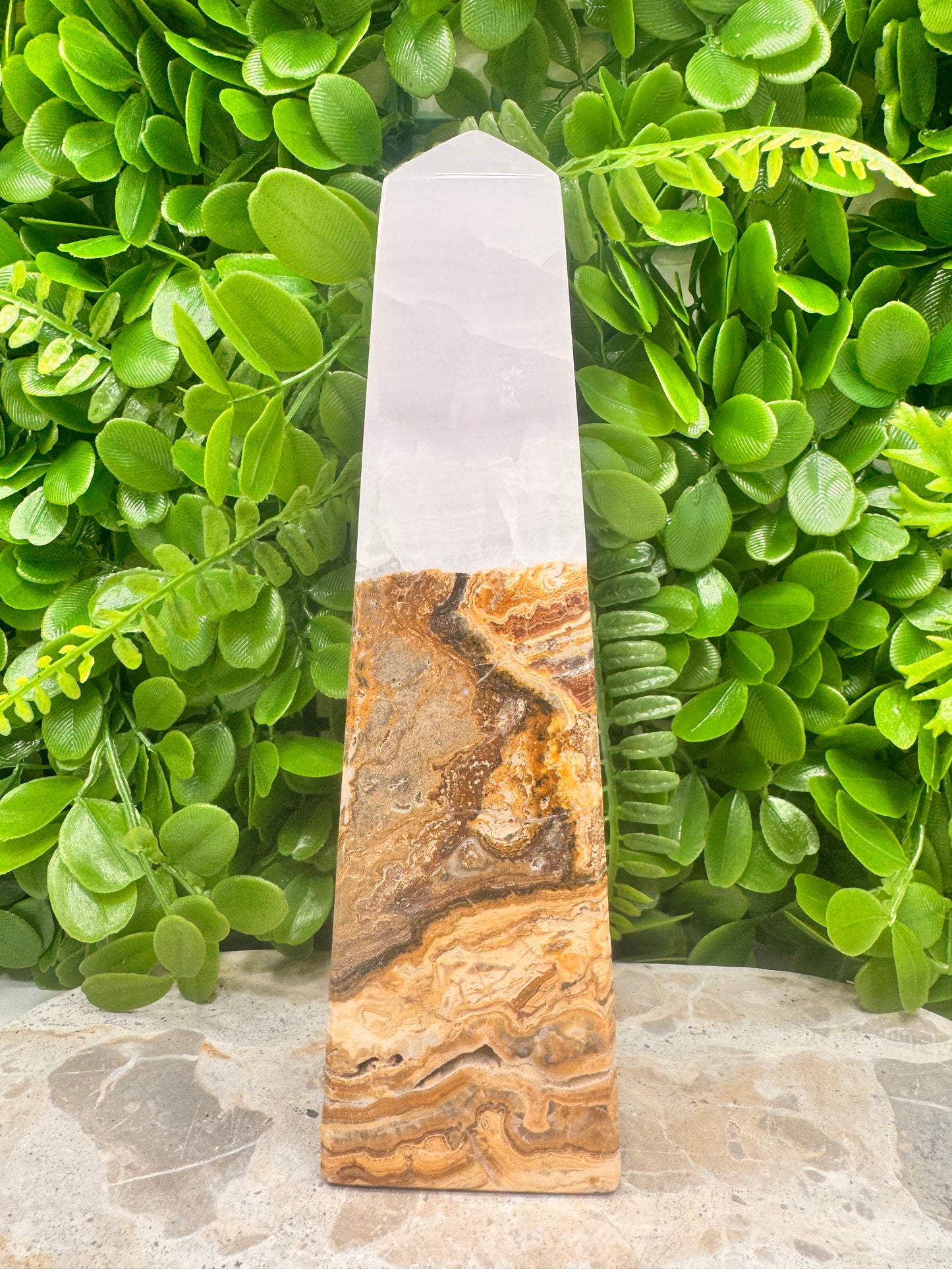 Pink Mangano / Pakistan Bumble Bee Jasper Tower 1068g